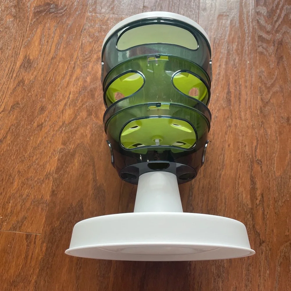 Catit Senses Food Tree Cat Feeder Green White  HTF Labyrinth of Cats Slow Feed